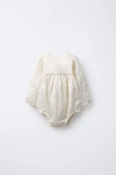 Комбинезон с вышивкой «цветы»- Заказать в России