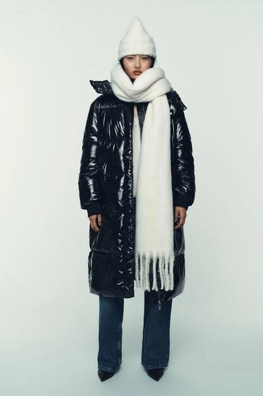 Длинный блестящий анорак- Заказать в России