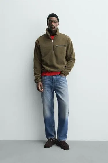 Толстовка из флиса с воротником на молнии