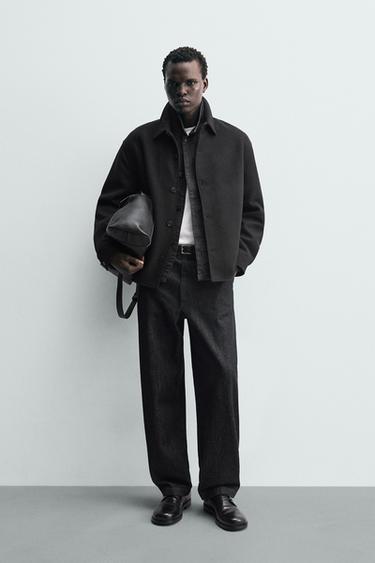 Zara Куртка-рубашка из шерсти