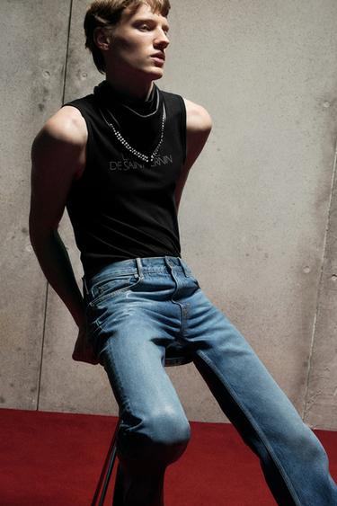 Zara Топ-майка с логотипом из страз LUDOVIC DE SAINT SERNIN X ZARA