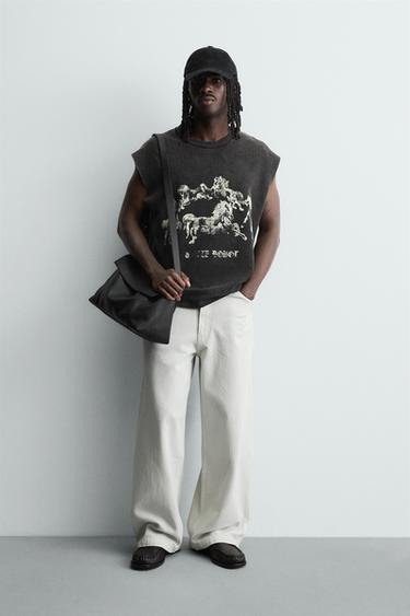 Zara Майка с вязаным принтом лошади купить с доставкой.