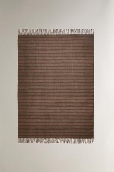 Zara Плед в клетку с бахромой