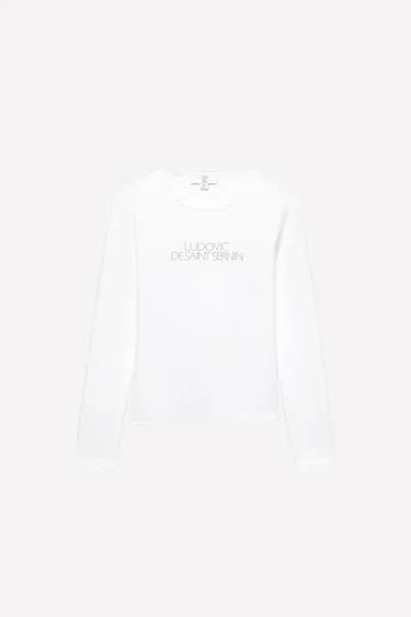 Футболка с логотипом из страз LUDOVIC DE SAINT SERNIN X ZARA- Заказать в России