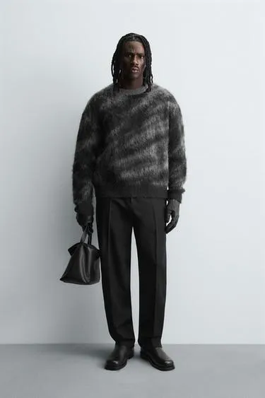 Жаккардовый свитер с начесом- Заказать в России