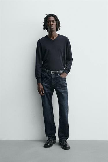 Zara Джинсы STRAIGHT FIT с начесом