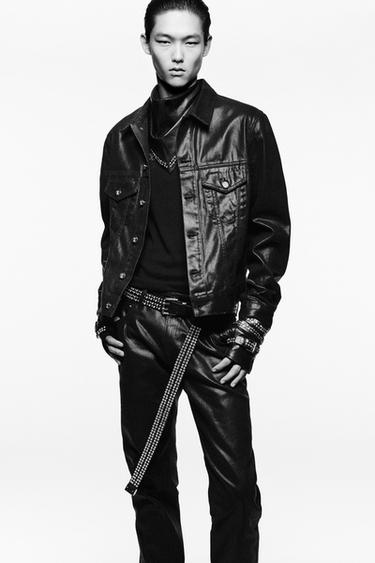 Zara Джинсы SLIM FIT с восковым покрытием LUDOVIC DE SAINT SERNIN X ZARA