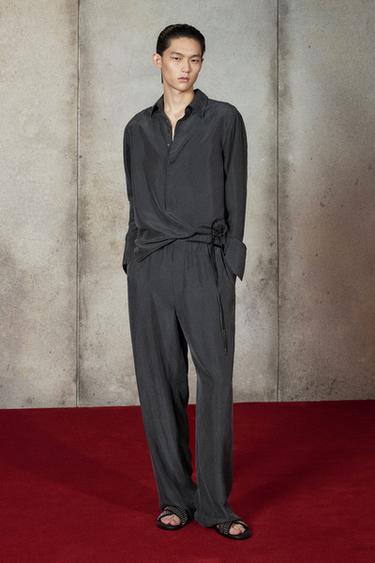 Zara Брюки из 100% шелка с поясом LUDOVIC DE SAINT SERNIN X ZARA