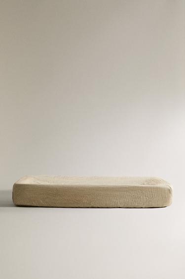 Zara Чехол на матрас для пеленального столика из муслина в полоску