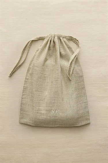 Детская полосатая муслиновая корзина для белья