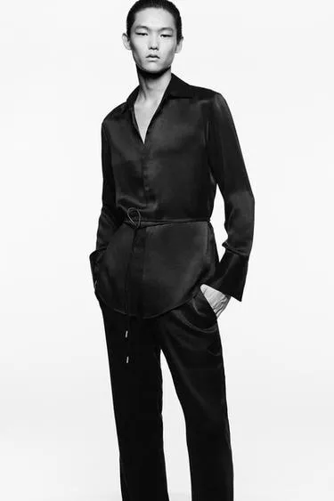 Рубашка из вискозы и шелка LUDOVIC DE SAINT SERNIN X ZARA