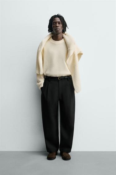 Zara Свитер свободного кроя из рельефной ткани купить с доставкой.