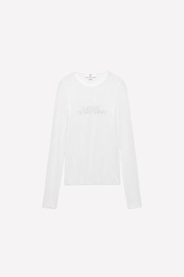 Zara Футболка с блестящим текстом LUDOVIC DE SAINT SERNIN X ZARA