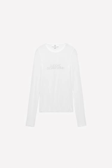 Футболка с блестящим текстом LUDOVIC DE SAINT SERNIN X ZARA- Заказать в России
