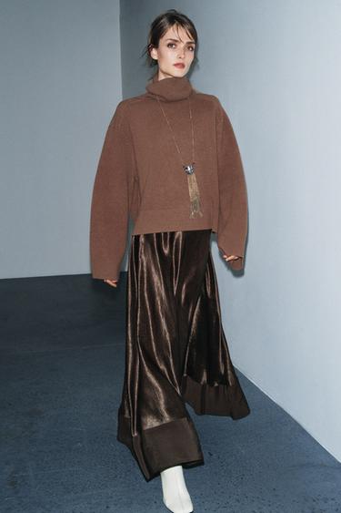 Zara Атласная юбка миди ZW COLLECTION LIMITED EDITION