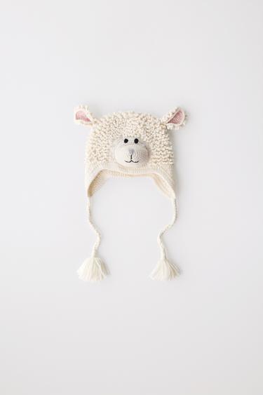 Zara Шерстяная шапка с овечьим лицом (LIMITED EDITION)