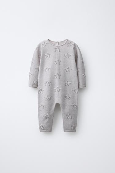 Zara Длинный комбинезон с вышивкой звезд