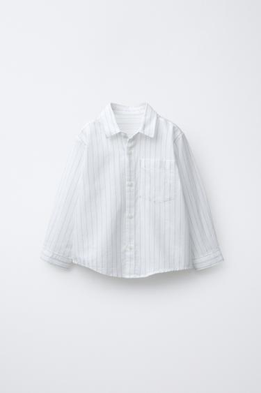 Zara Теплая рубашка в полоску