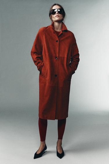 Zara Пальто из 100% замши LIMITED EDITION