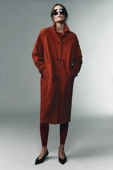 Пальто из 100% замши LIMITED EDITION- Заказать в России