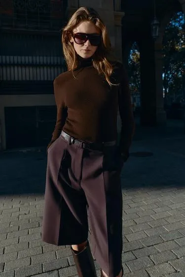 Длинные бермуды с ремнем