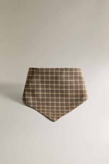 Zara Хлопковая с шерстью бандана для питомца в клетку