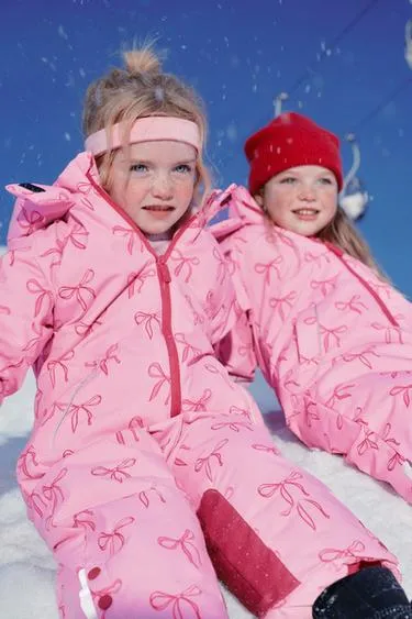 Длинный комбинезон WATER RESISTANT и WINDPROOF с бантами- Заказать в России