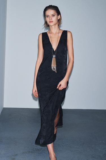 Zara Платье миди из жаккарда — ZW COLLECTION LIMITED EDITION