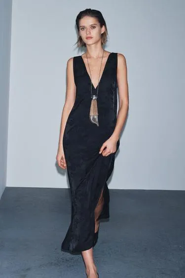 Платье миди из жаккарда — ZW COLLECTION LIMITED EDITION