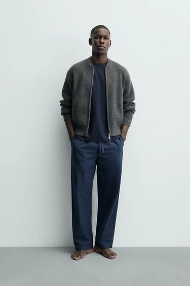 Комбинированный пижамный набор в полоску- Заказать в России