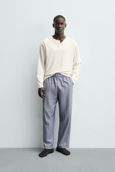 Zara Пижама с принтом полосатая хенли купить с доставкой.