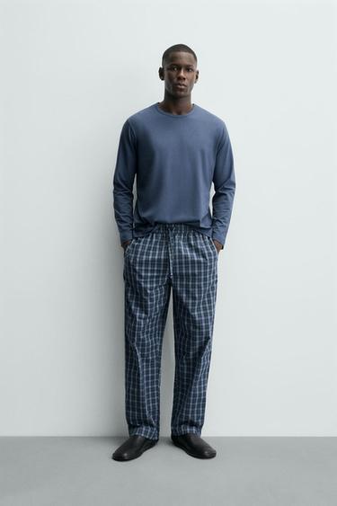 Zara Пижама в клетку, состоящая из футболки и брюк