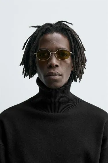 Солнцезащитные очки в металлической круглой оправе- Заказать в России