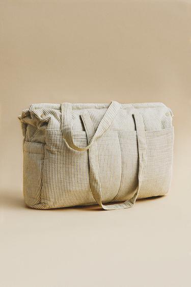 Zara Сумка для беременных из муслина в полоску