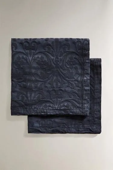 Набор цветочных салфеток из джаккарда (набор из 2)