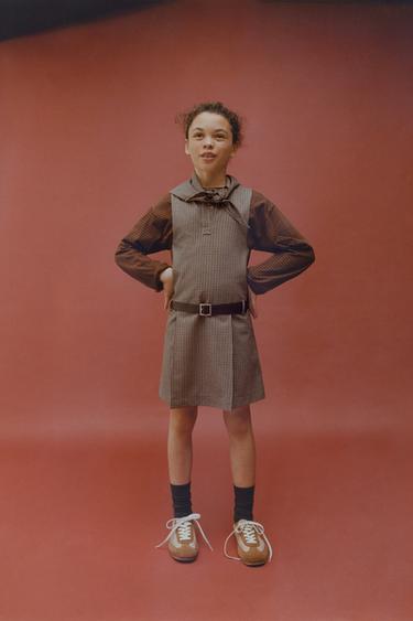 Zara Сарафан в клетку со съемным платком