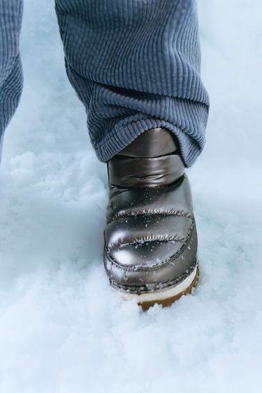 Zara Ботинки металлик WATER REPELLENT