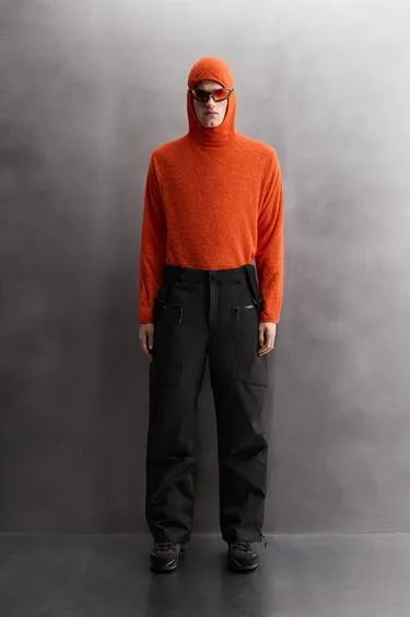 Худи с текстурой флиса для активного отдыха на лыжах ZARA- Заказать в России