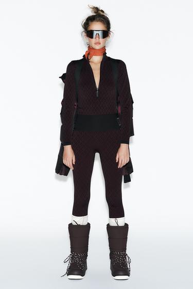 Zara Жаккардовые легинсы — SKI COLLECTION