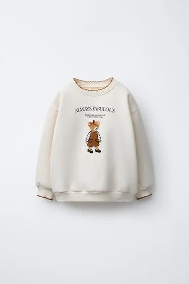 Контрастная толстовка с медвежатами- Заказать в России