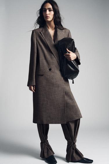 Zara Двубортное классическое пальто — ZW COLLECTION LIMITED EDITION
