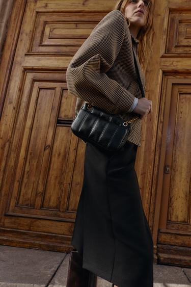 Zara Стеганая сумка через плечо
