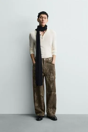 Джинсы BAGGY FIT флокированные