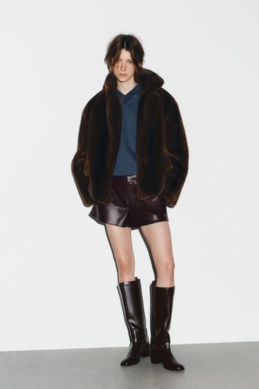 Zara Сапоги на широком каблуке