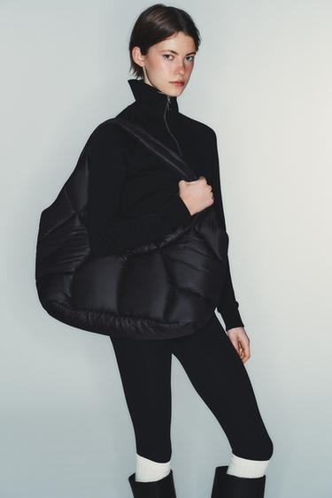 Zara Шопер с эффектом стеганого материала