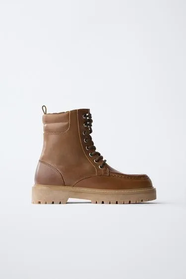 Ботинки кожаные с подкладкой- Заказать в России