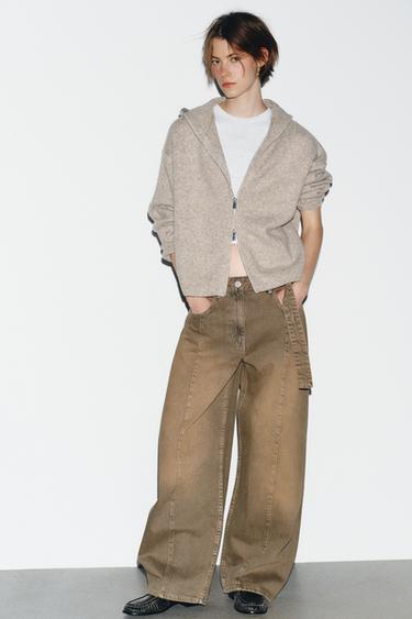 Zara Джинсы TRF OVERSIZE BARREL с низкой посадкой купить с доставкой.