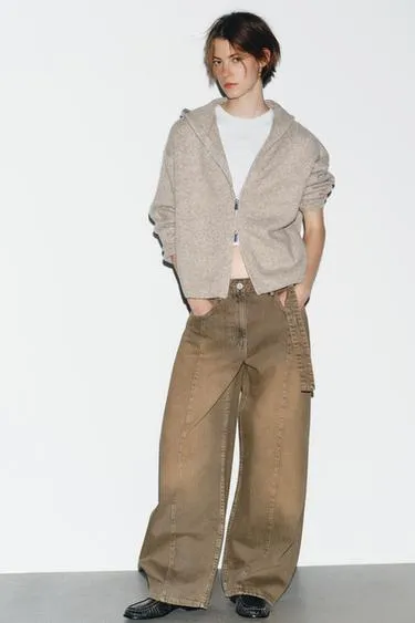 Джинсы TRF OVERSIZE BARREL с низкой посадкой- Заказать в России