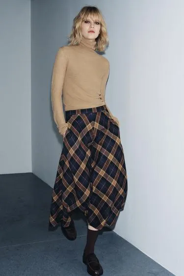 Широкая юбка в клетку — ZW COLLECTION LIMITED EDITION