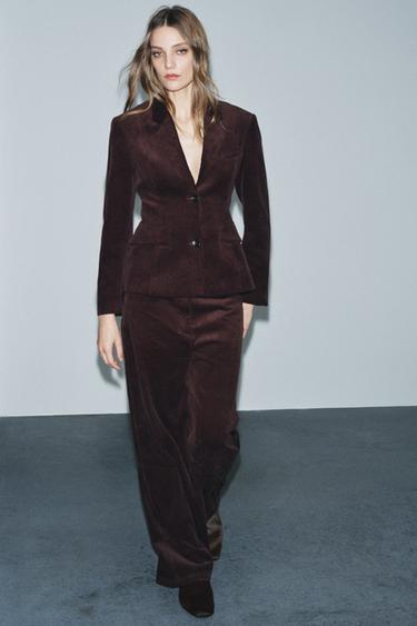 Zara Вельветовые брюки WIDE-LEG — ZW COLLECTION